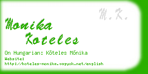 monika koteles business card